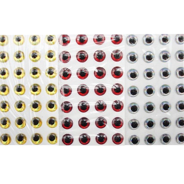 100 Mắt Cá 3D Làm Mồi Lure Đường Kính 6mm