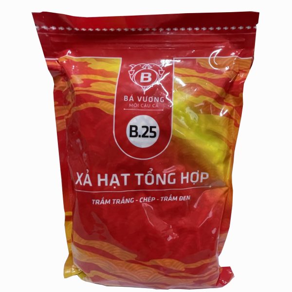 Mồi Câu Xả Hạt Tổng Hợp Bá Vương B25 chuyên trắm đen, chép, trắm trắng
