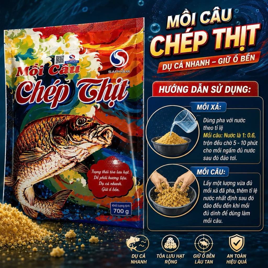 Mồi Câu Chép Thịt Sa Phạm - Ảnh 6