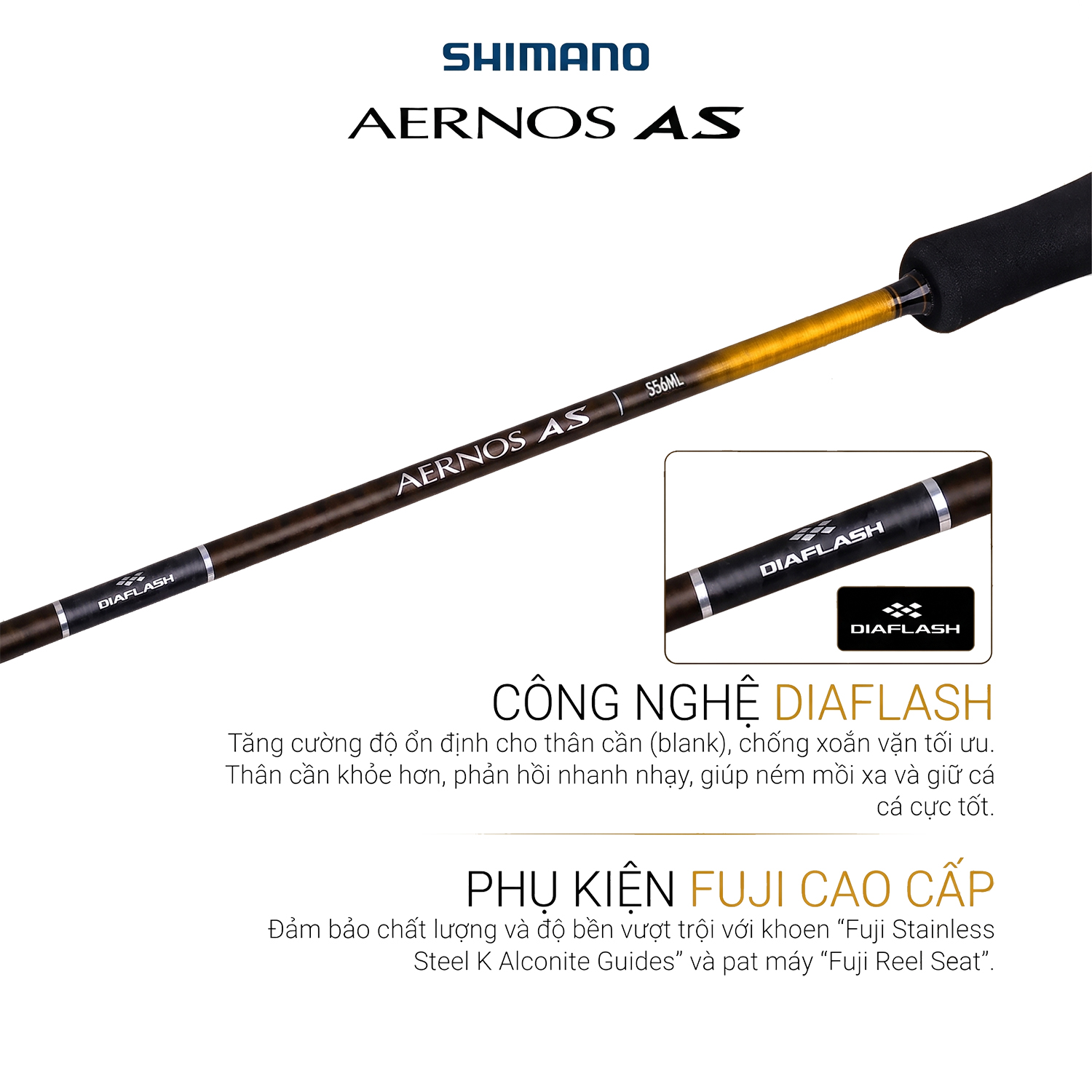 Cần Câu Shimano 26 Aernos AS - Ảnh 2