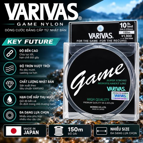 Dây Cước Câu Cá Varivas Game Nylon