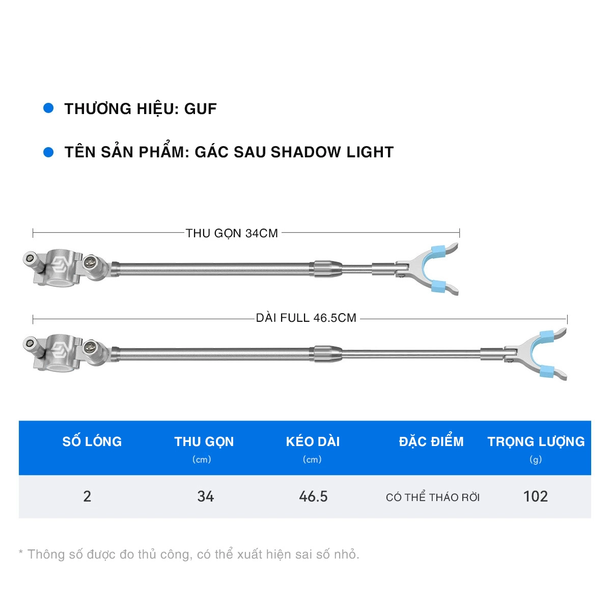 Gác Cần GUF Shadow Light - Hắc Bạch Thế Hệ 2 - Ảnh 8