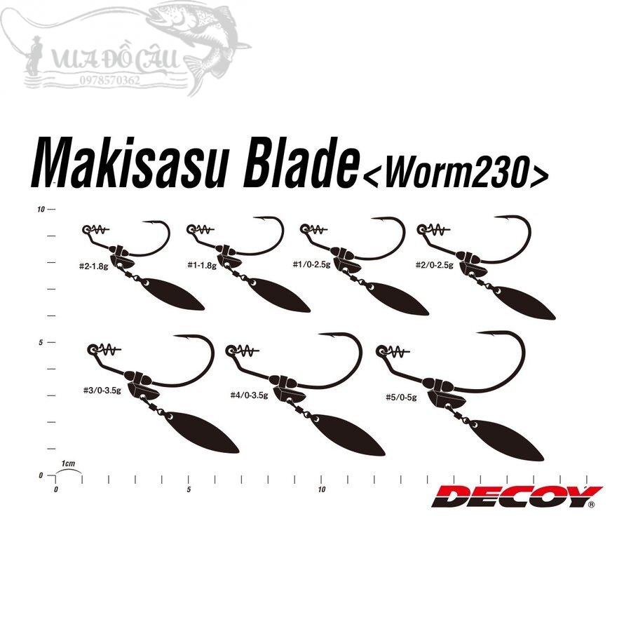 Lame Decoy Worm 230G Maki Sasu - Or, Taille 2/0 (2,5g) - Lot De 2 - Neuves