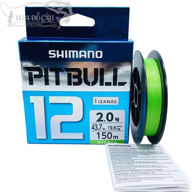 100% Original SHIMANO PITBULL X8 X12 Braided Fishing Line PE 150M 200M  Green Blue Made in Japan 0.6# 0.8# 1.0# 1.2# 1.5# 2.0#